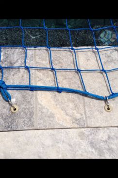 Close Up View of Pool Safety Net Installed.